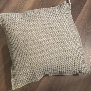Textured Cream Throw Pillow